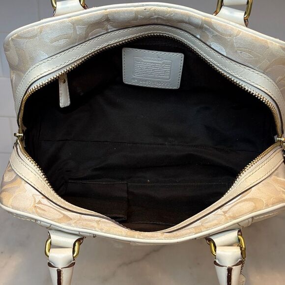 Coach Bag Purse Handbag Optic C Signature Logo Double Handle Doctor Satchel - Picture 13 of 16